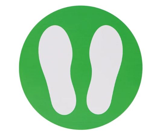 三和製作所（医療・教育） 足形プレート5枚組 緑 1組(5枚入)