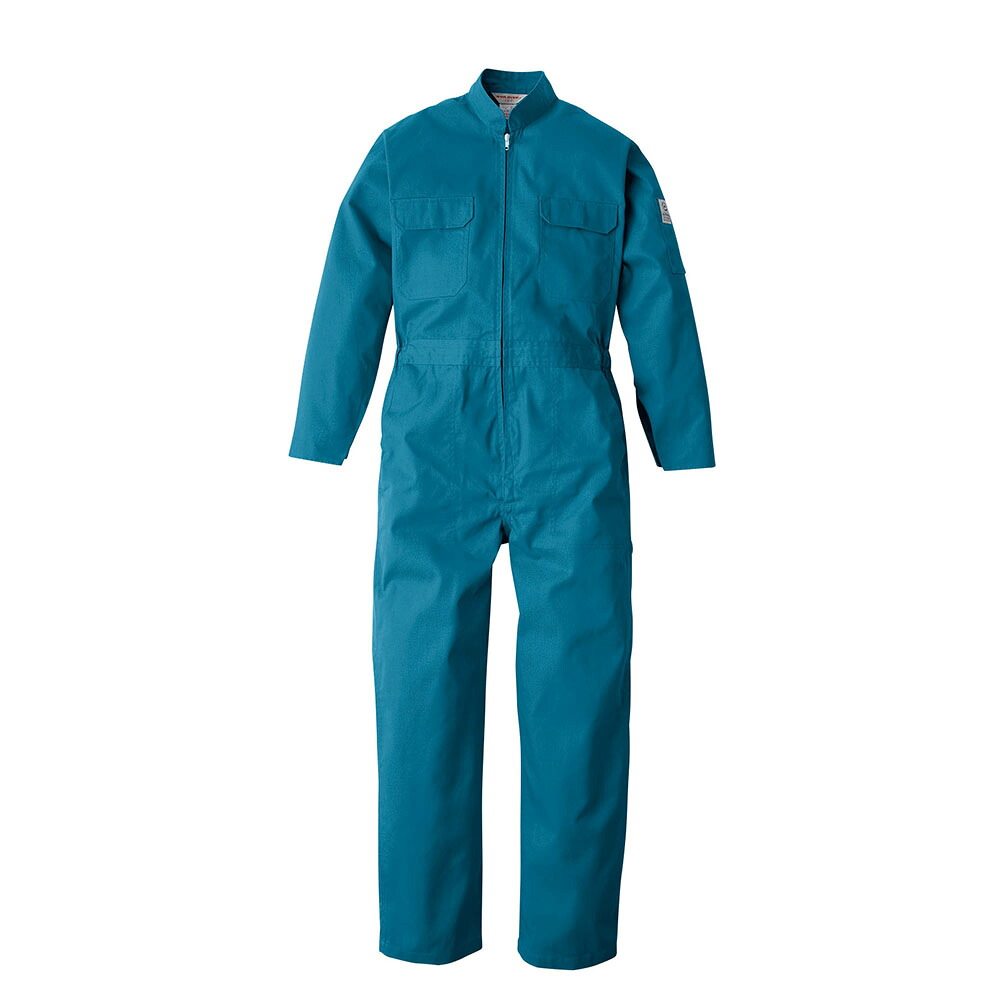 日の丸衣料繊維 JIS T8118判定基準其れ相応 続服（ポリエステル65％・綿35％）緑であること青碧L 1枚 SD80