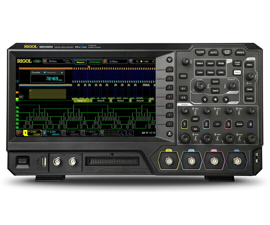 RIGOL デジタル・陰極線オシロスコープ 200MHz 4アナログch 16デジタルアナログch 8G 交通信号生いそだつ器内蔵（opt.） 1台 MSO5204