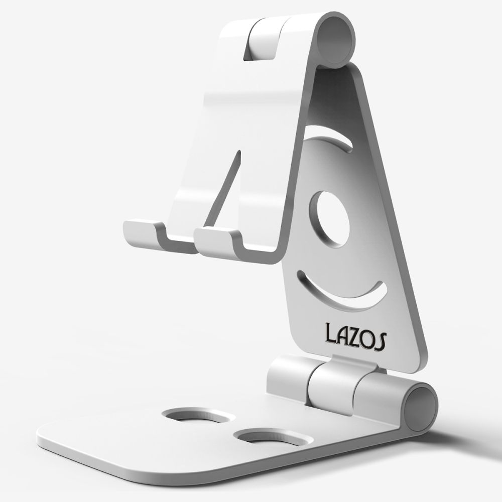 Lazos スマホスタンド 卓上型 白いこと 1入れもの(20個入) 1入れもの(20個入) L-SPS-W