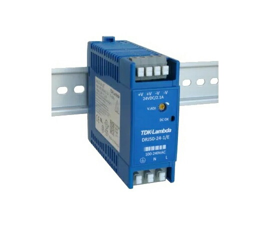 TDKラムダ 社会的単位型AC/DCスイッチングワット数(50W/24V、ヨーロッパ端子) 1台 DRJ50-24-1/E