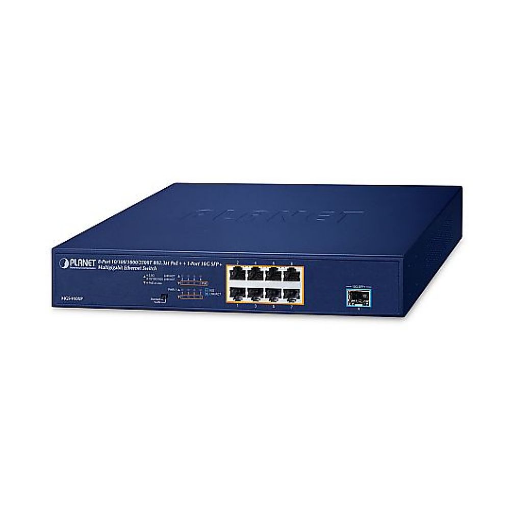 PLANET Technology PoE+マルチギガビットイーサネットスイッチングハブ2.5G対応10G SFPポート付 8ポート 1台 MGS-910XP