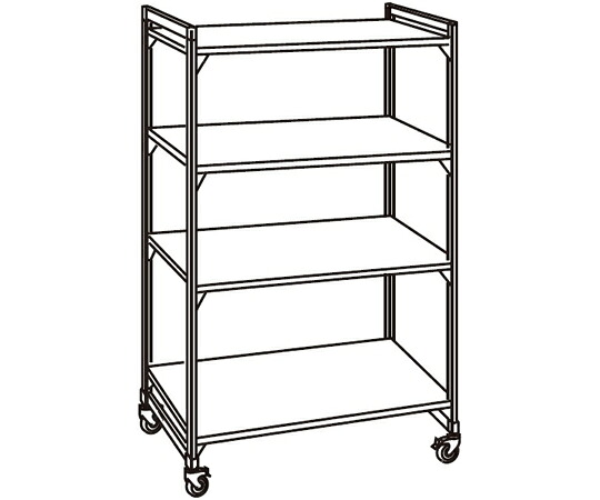 CAMBRO（キャンブロ） 割り増し金モビールシェルフ（益荒男型）4段 W1820×D540×H1700粍 1個 CPMU217267S4