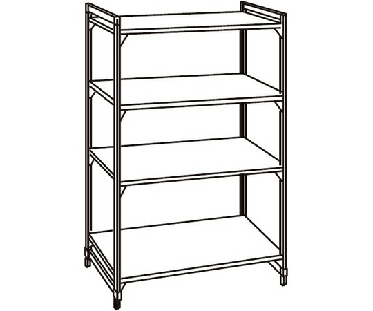 CAMBRO（キャンブロ） エレメンツエクストラシェルフ（ソリッド型）4段 W1520×D540×H1830mm 1個 EXU216072S4