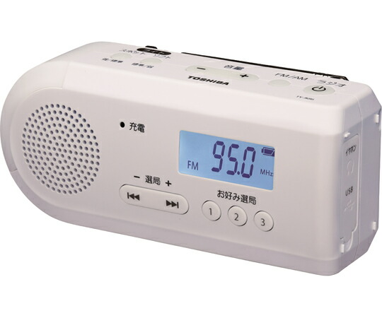 東芝 手回し充電ラジオ 1個 TY-JKR6(W)