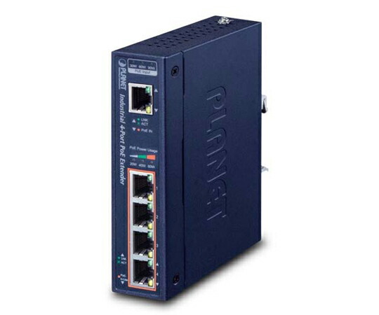 PLANET Technology 産業用PoE++エクステンダー 4ポート出力 1台 IPOE-E174