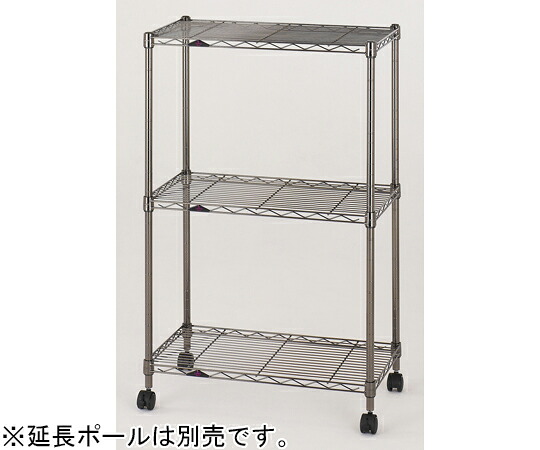 【大型商品代引不可/直送】 ドウシシャ ルミナスブラック フリーラック3段60W 59.5×34.5×94cm 1個 BN9060-3