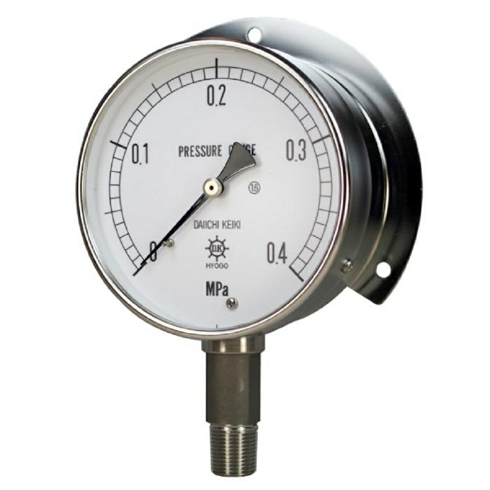 第一計器製作所 USTオールステンレス製圧力計 6MPA 75φ G3/8 1個 UST-BU G3/8-75X6MPA