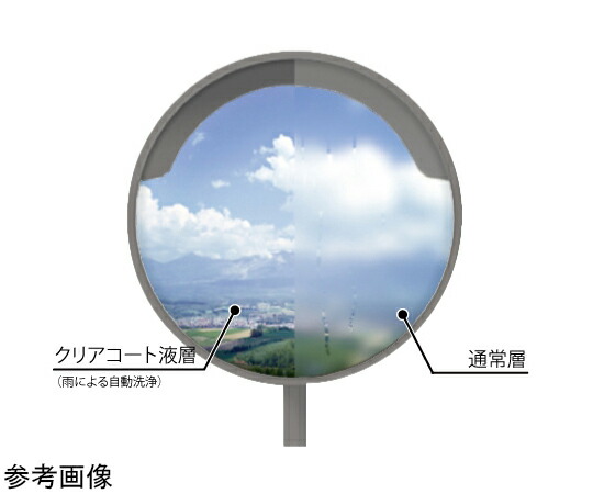 信栄物産 読みやすい厚地の外套鏡鑑（超親水性）丸型 φ1000粍 薄墨色 1個 AC10H-GL