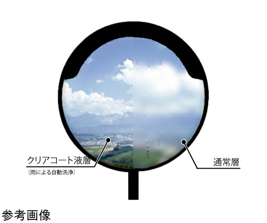 信栄物産 クリアコートミラー（超親水性）丸型 φ1000mm 黒 1個 AC10H-BK