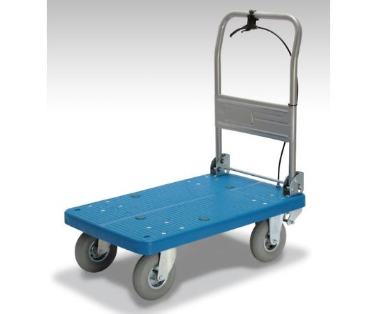 【大型商品代引不可/直送】 カナツー プラスチック台車 ハンドストッパーシリーズ 200kg 折りたたみ式ハンドル 1台 PLA250-DX-HP-HS