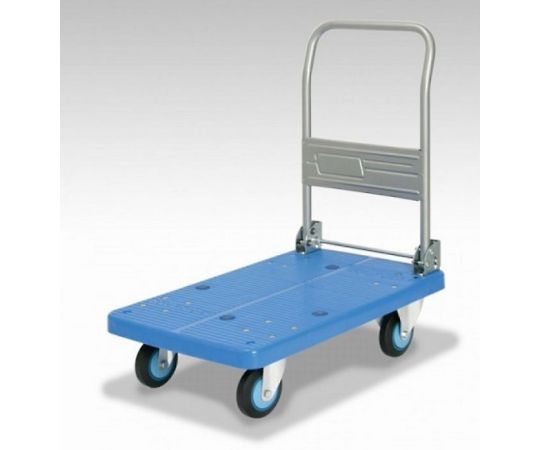 【大型商品代引不可/直送】 カナツー プラスチック台車 ワイシリーズ 250kg 折りたたみ式ハンドル 1台 PLA250Y-DX