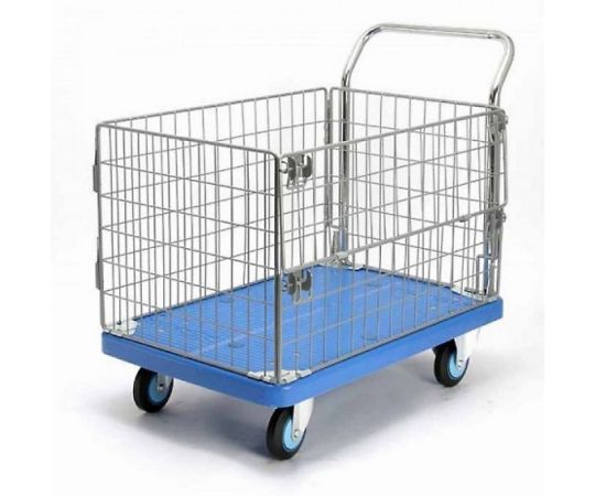 【大型商いもの代引不可/直送】 カナツー 可塑性物質手押し車 ワイつづき物 300kg 固着させる式手持ち部分 金網枠付き添い人 1台 PLA300Y-AMIM1