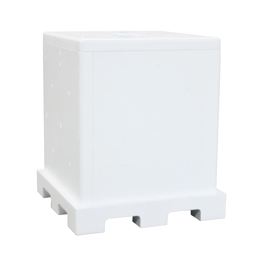 【大型商品代引不可/直送】 トレンドサイン パレット付き発泡スチロール保冷・保温容器バイオクールパレットA EPS（足つき/パレットカバーなし） 1セット BCPAEPS-1