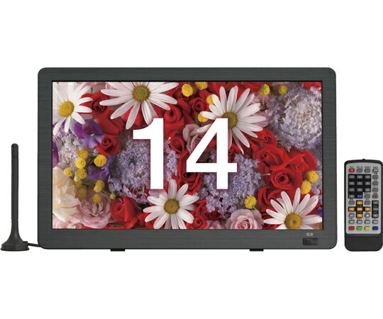 TEES TEES14型携帯型テレビ受像機 1台 PTV-140-BK