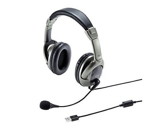 サンワサプライ 2.0m USBヘッドセット（単一指向性マイク） 1個 EA763BC-48A