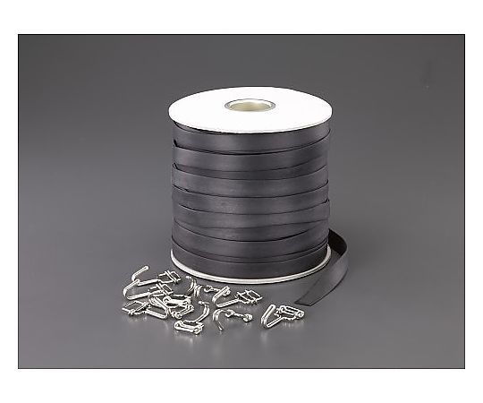 アズワンカタログ商品 20x2.0mmx100m 平ゴムロープ（ドラム巻/金具付） 1セット EA628WL-520A