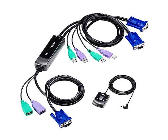 サンワサプライ パソコン自動切替器（アナログ・USB/スイッチ付） 1個 EA764AE-80