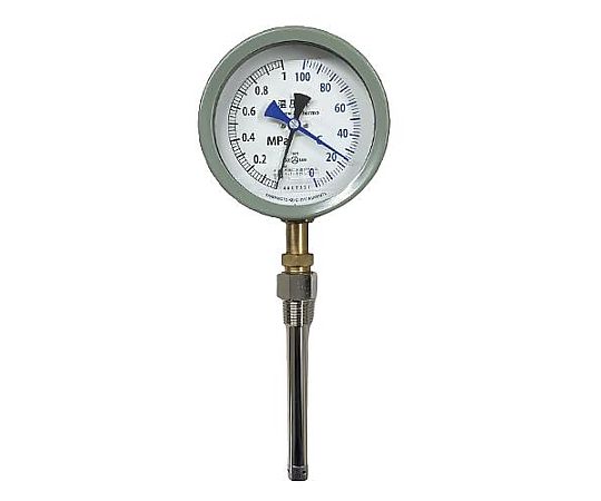 アズワンカタログ商品 0-100℃/0-1.0MPa/φ100mm 温圧計（立型） 1個 EA729PA-26