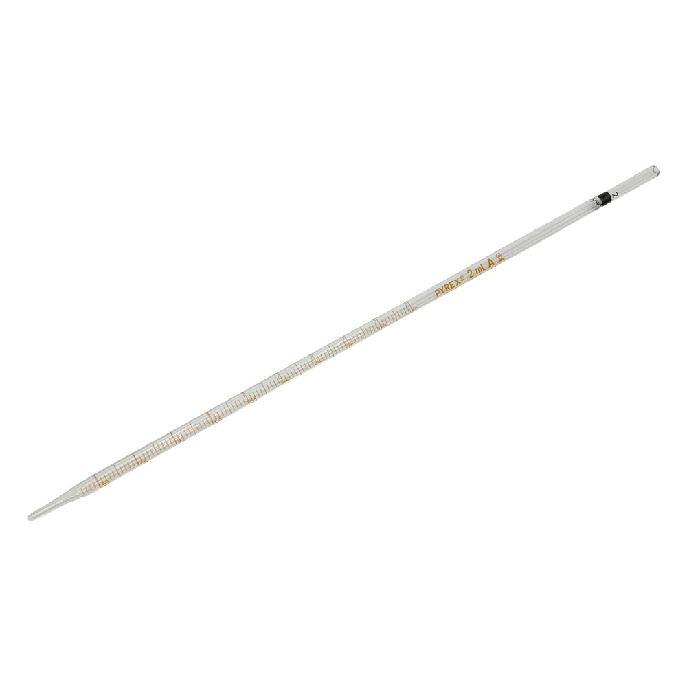 コーニング・PYREX メスピペット（JIS規格） 2mL 校正証明書付 1個 7085JIS-2