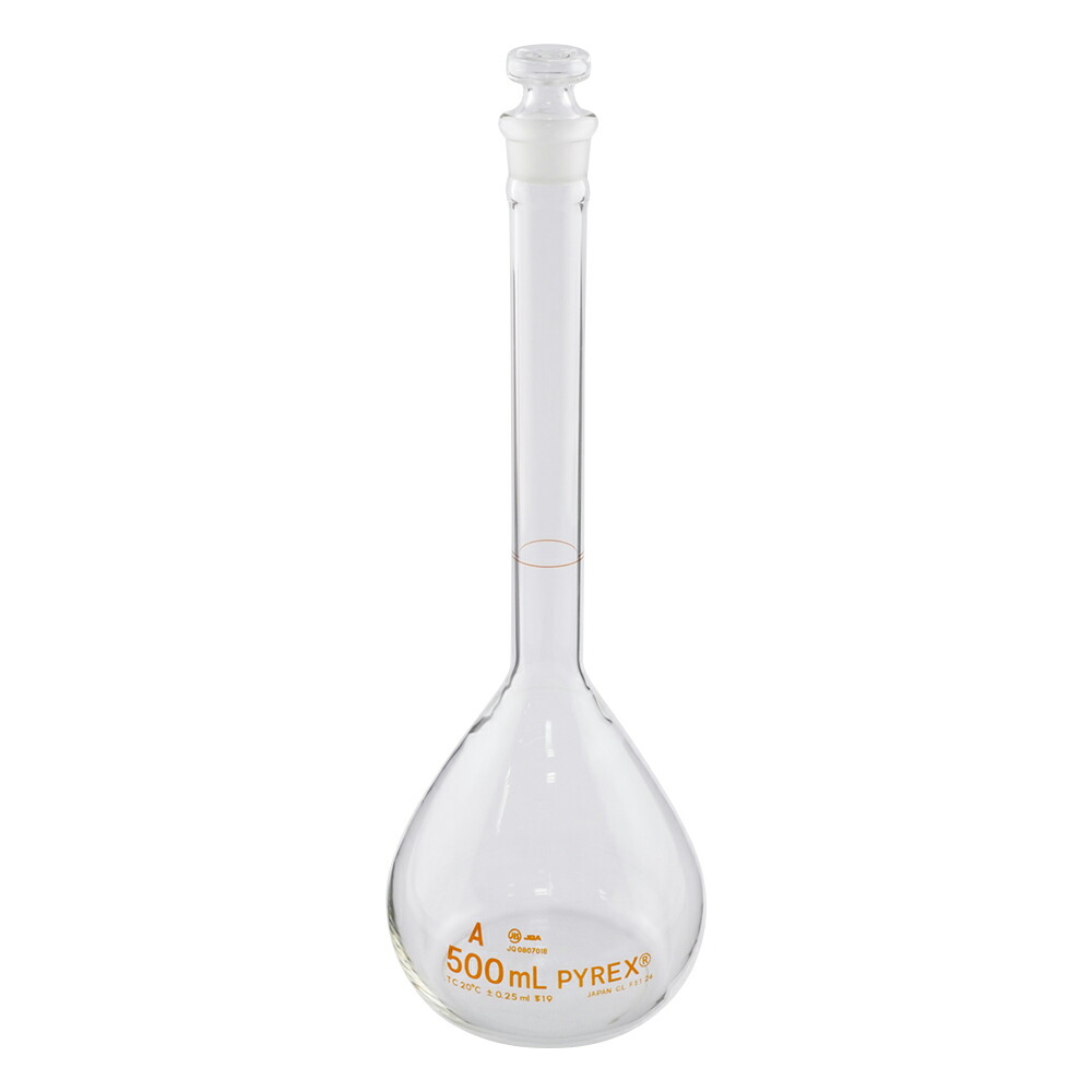 コーニング・PYREX 刃針瓶（JIS標準尺度） 500mL 英語版目盛り調整証拠だてる検面調書 1個 5640JIS-500