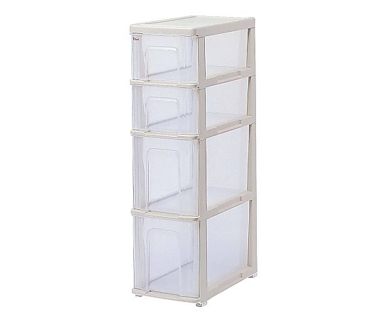 サンコープラスチック キッチンストッカー シンクスリム 幅22cm 4段 1個 60-2368-81