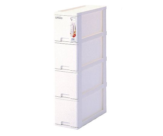サンコープラスチック キッチンストッカー バンテ スリムストッカー 幅18.2cm 4段 1個 60-2368-86