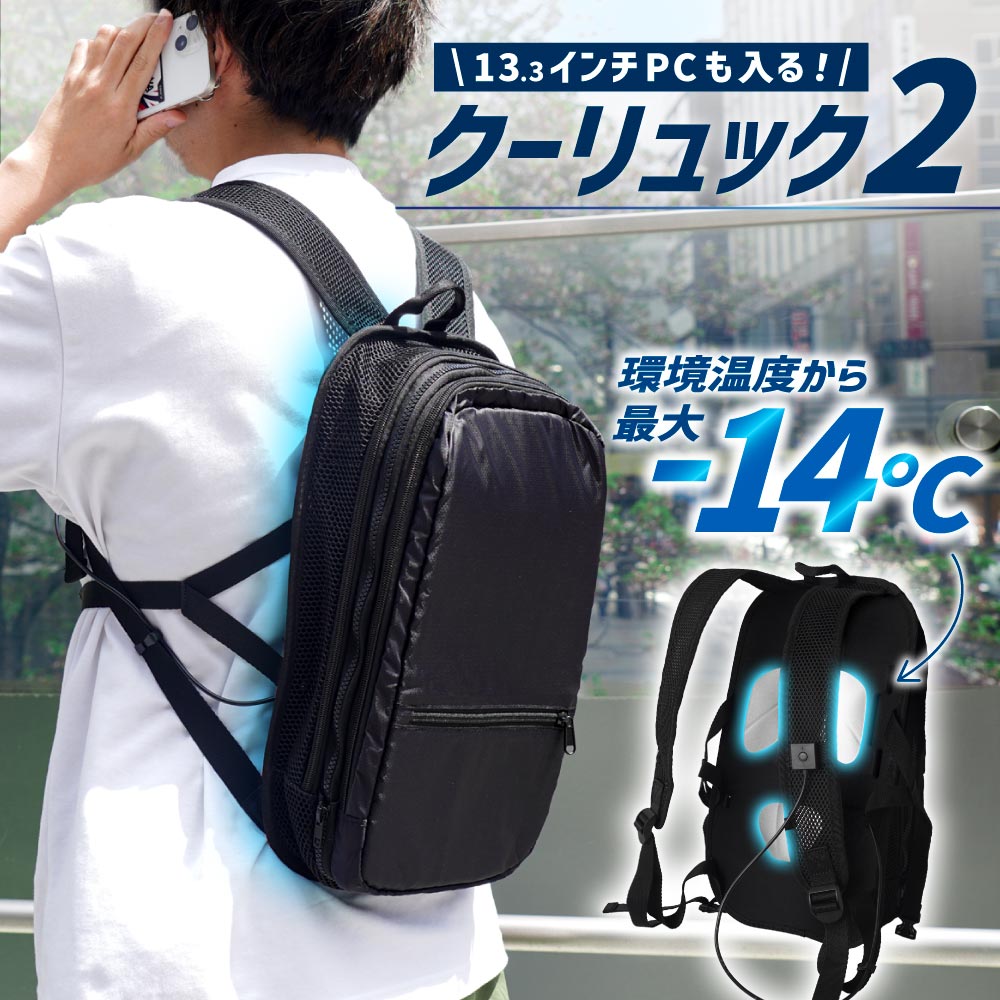 サンコー（THANKO） ペルチェで冷却リュッククーラー「クーリュック2」 1個 BACKC2HBK