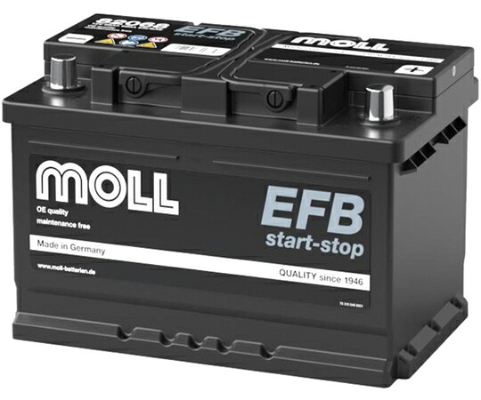MOLL  欧州車用蓄電池 MOLL EFB start stop with EFB technology LB3 1個 82068
