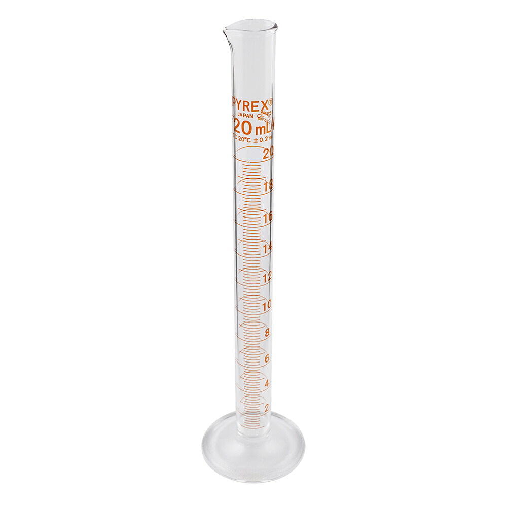 コーニング・PYREX PYREXR JIS メスシリンダー 20mL 目盛り調整証拠立てる書き出し 1本／入れもの 3022JIS-20