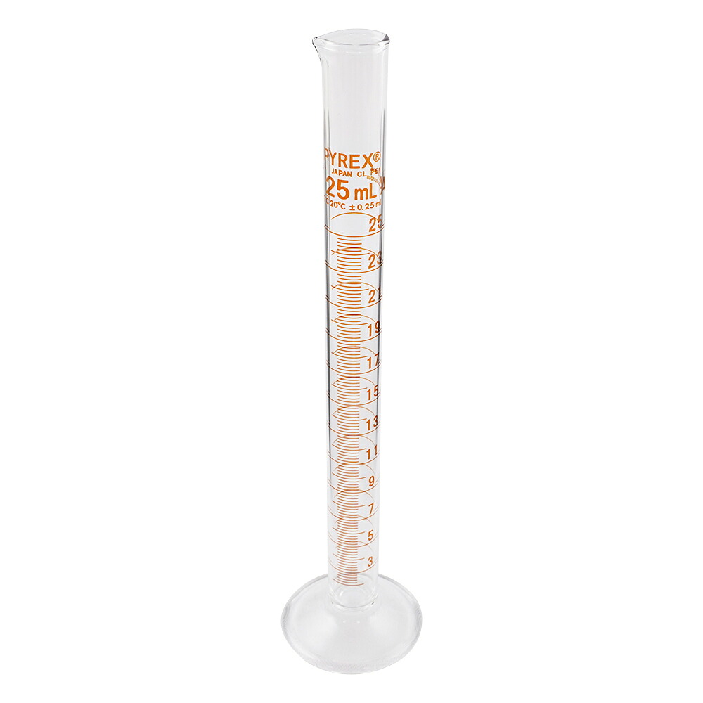 コーニング・PYREX PYREXR JIS メスシリンダー 25mL 目盛り調整証拠立てる書き出し 1本／入れもの 3022JIS-25