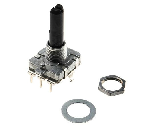 Alps　Electric 機械式ロータリエンコーダ パルス数：24 フラット シャフト 軸径：6 mm 1セット（60個入） 1セット(60個入) EC16B242040R