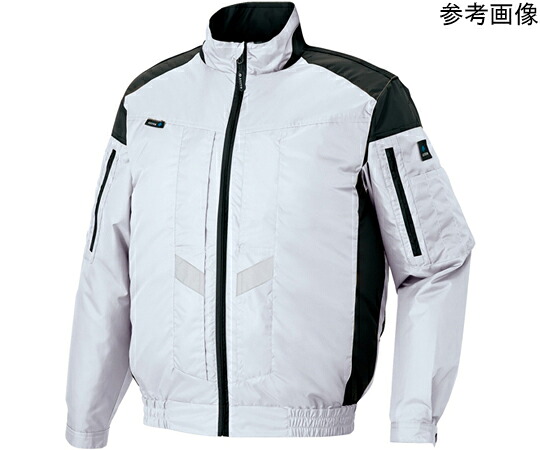 アイトス 長袖上衣（冷房装置服）男女兼用 しろがね色薄墨色 6L 1着 AZ-50299-003-6L