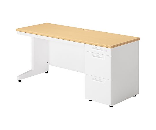 【大型商品代引不可/直送】 プラス SAシリーズ 片袖机 L字脚 W1600×D600mm ホワイトメープル/ホワイト 1台 SA-N166A-3 WM/W4