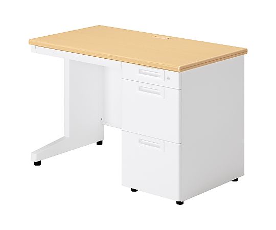 【大型商いもの代引不可/直送】 つけ加える SA続きもの 片袖机 L字脚 W1100×D600粍 ホワイトメープル/白いこと 1台 SA-N116A-3 WM/W4