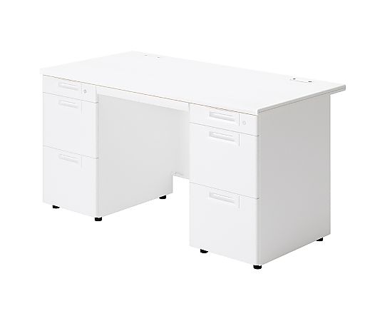 【大型商品代引不可/直送】 プラス SAシリーズ 両袖机 W1400×D700mm ホワイト/ホワイト 1台 SA-147A-33 WS/W4