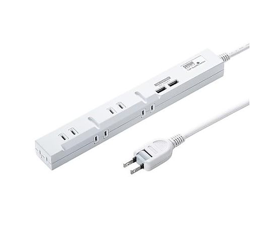 サンワサプライ AC125V/14Ax3m タップ（USB充電ポート付） 1個 EA815GM-207AA