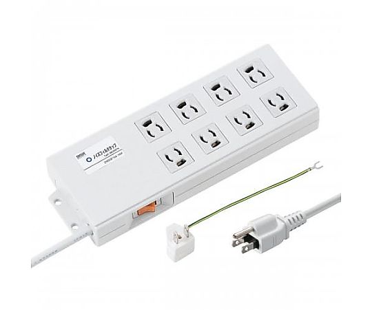 サンワサプライ 2m/8口3P 水道栓（雷かばい立て/一括取り替えっこ/BOX型） 1個 EA815GM-342