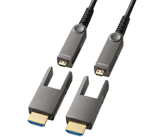 サンワサプライ 4K60サイクル相応う光衣料繊維HDMI有線テレビ 15m 1本 KM-固定ディスク20-PFBAD15