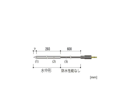 【おまとめお得な２個セット】ティアンドデイ 温度センサ(中心温度)ステンレス保護管(SUS304)300mm/φ6.0mm TR-0506 1セット