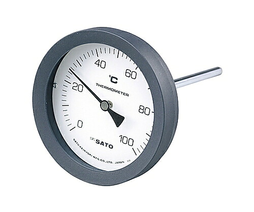 佐藤計量器製作所 バイメタル式温度計 2080-02　0～50℃　50mm BM-T-100P 1セット
