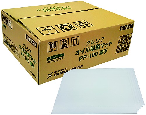 クレシア クレシア　オイル吸着マットＰＰ－１００薄手 60930 1箱(100枚入)