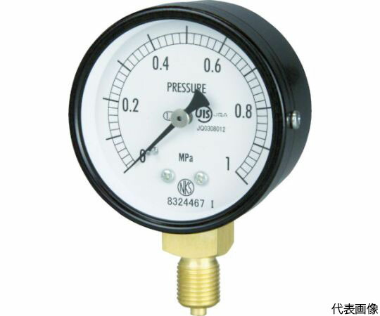 長野計器 普通形圧力計　A枠立型　Φ60最小目盛0.010 AA10-121-0.4MP 1個