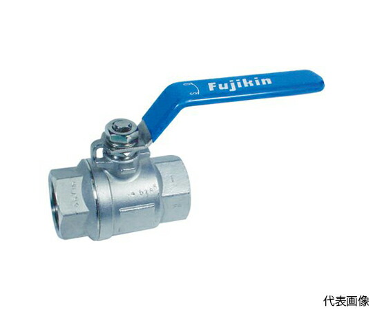 フジキン ステンレス鋼製3.92MPaフルボアタイプボール弁15A（1/2） UBVNF-14D-R 1個