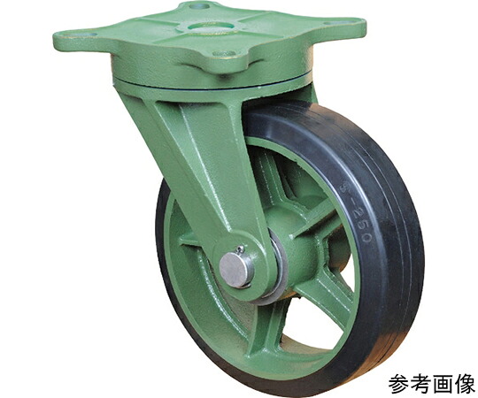 【大型商品代引不可】東北車輛製造所 重荷重用AVG・牽引用キャスターゴム車 250X65TSRB 1個