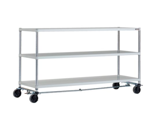 トラスコ中山 フェニックスラック　1800X600　3段　U車輪4輪S付　W色　抗菌粉体塗装 PER-3663-U125-B4-W 1台