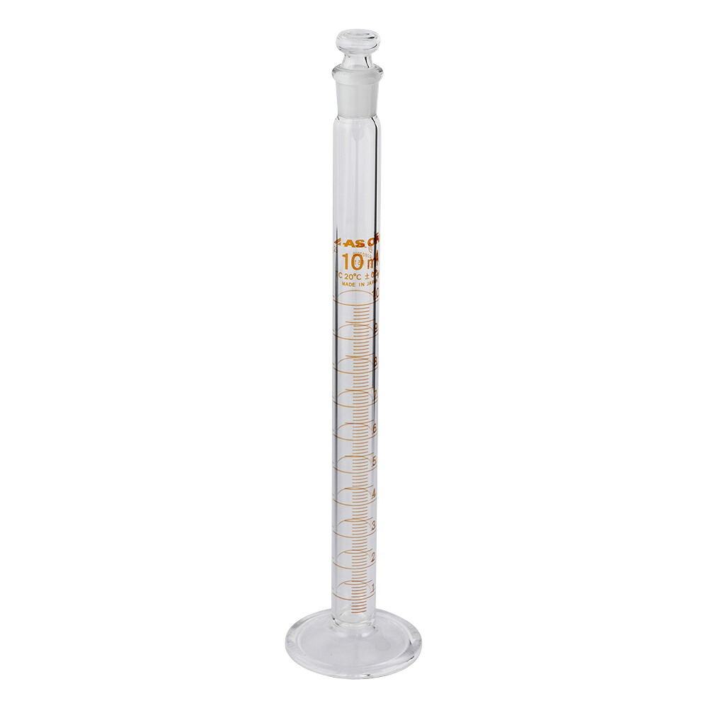 アズワン 有栓メスシリンダー 10mL 英語版目盛り調整証拠だてる書き付け その他-医薬品・コンタクト・介護