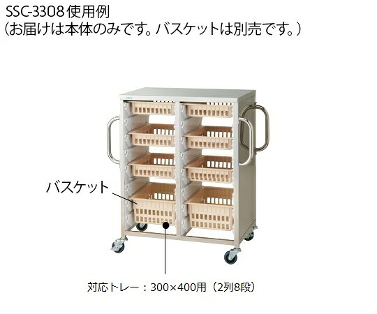 【製造会社直送】ナビス（アズワン） ステンレス鋼原料品手押し車 852×460×888粍 1台【必要経費取り替えっこ不可】