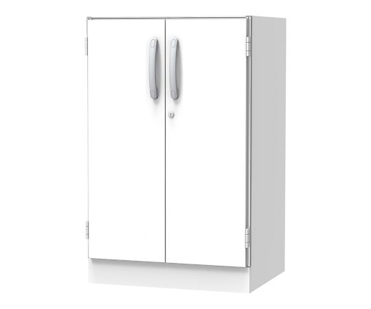 店内全品ポイント5倍★要エントリー★【メーカー直送】ナビス(アズワン) 材料キャビネット(ロータイプ・トレイ収納) 664×550×1050mm 両開き扉 1個【代金引換不可】|Shop de clinic店