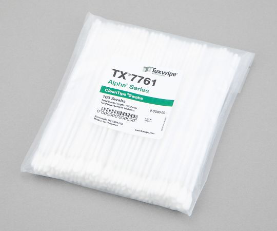 【おまとめお得な２個仕掛ける】テックスワイプ（Texwipe） アルファ突っ支い棒 白いこと（TX7761） 100本入  1袋(100本入)